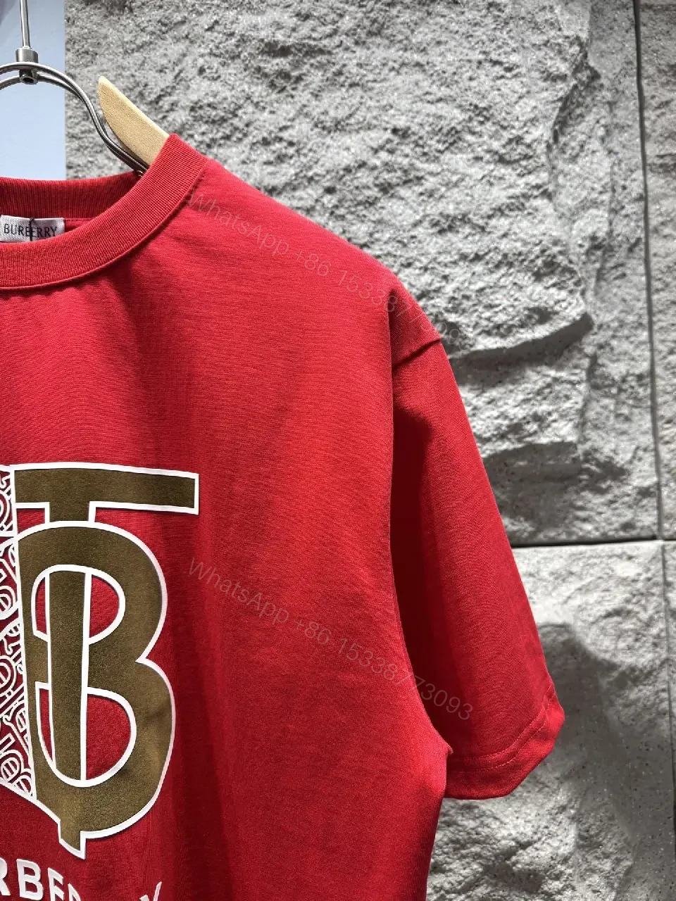 View 6 of Bold Red Graphic Tee in Luxe Streetwear Style, All-Day Comfort