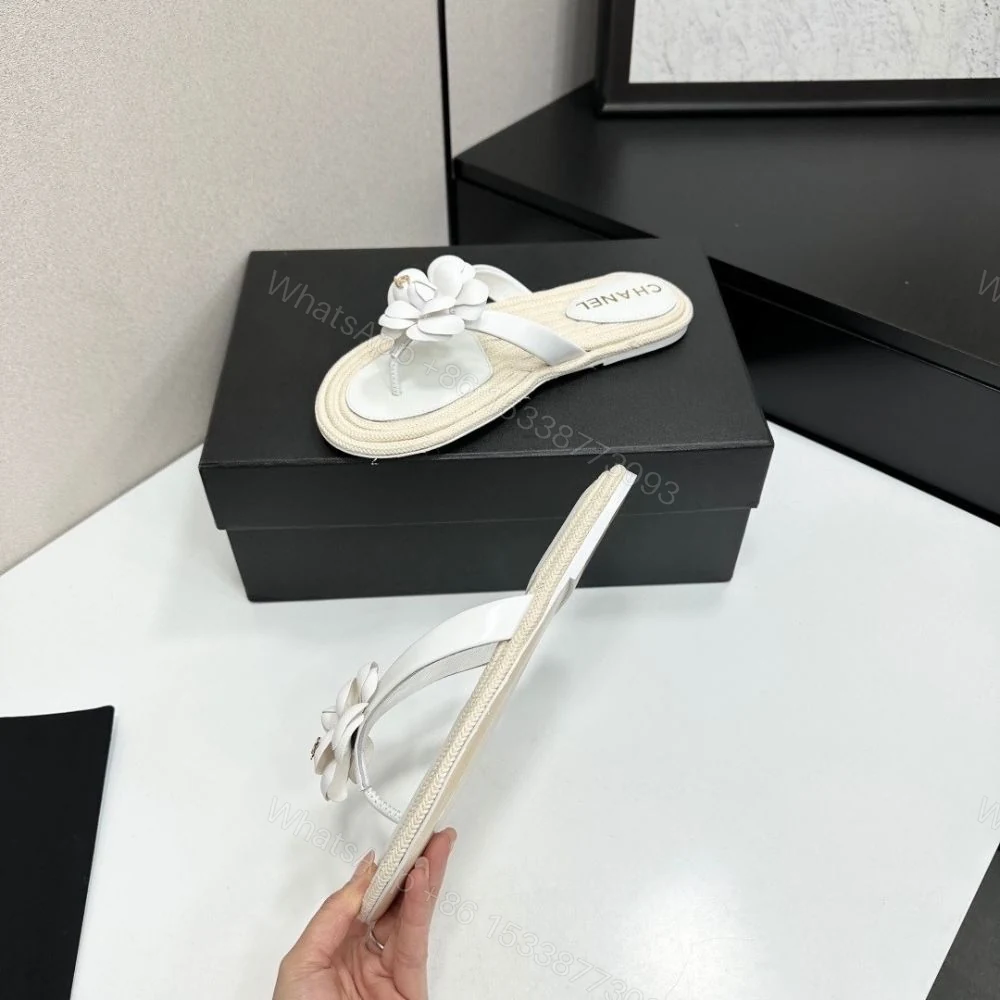 View 10 of Chanel Thong With Camellia White