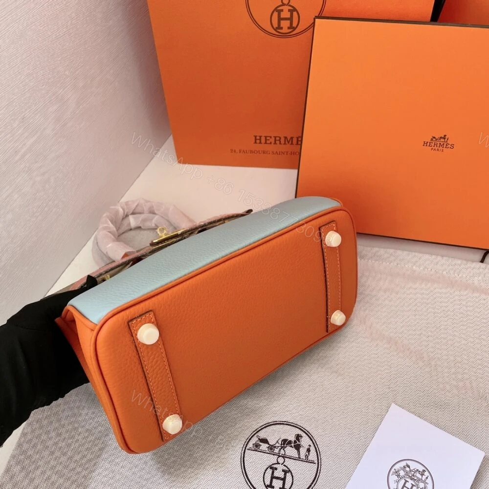 View 6 of Hermes Birkin Mini Gold Hardware Epsom Multicolor 20Cm