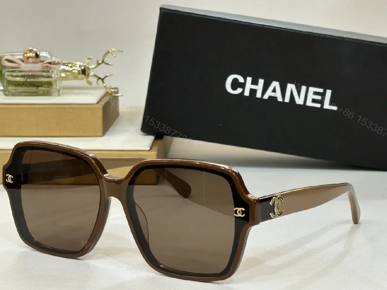 View 8 of Boldly Sophisticated Sunglasses: Oversized Tortoise Frames with Chanel Detailing