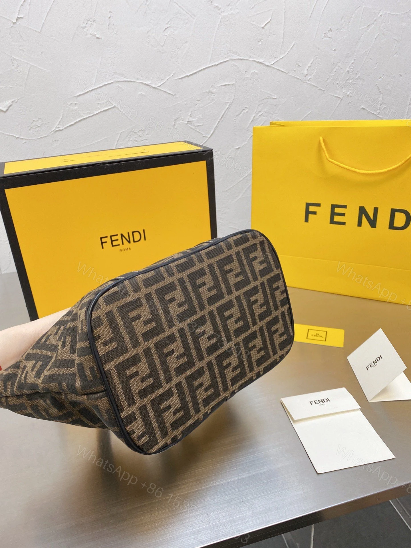 View 9 of Fendi Sunshine Large Shopper Bag