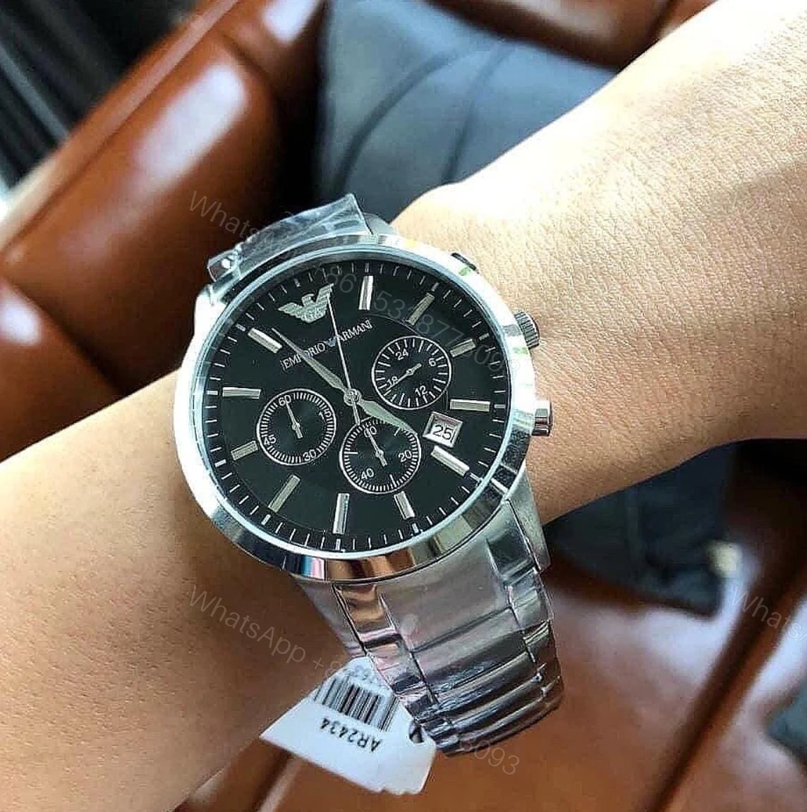 View 4 of First Copy Emporio Armani Classic Silver-Black Watch