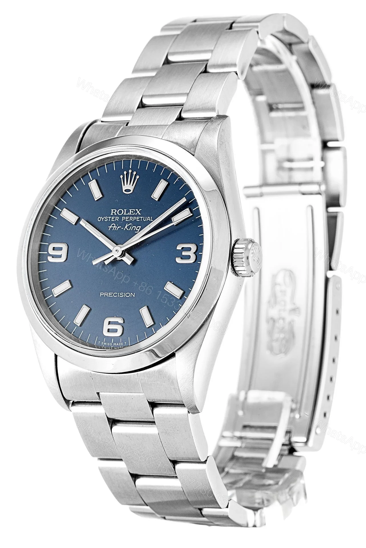 View 2 of Replica Rolex Air-King Blue Dial 14000