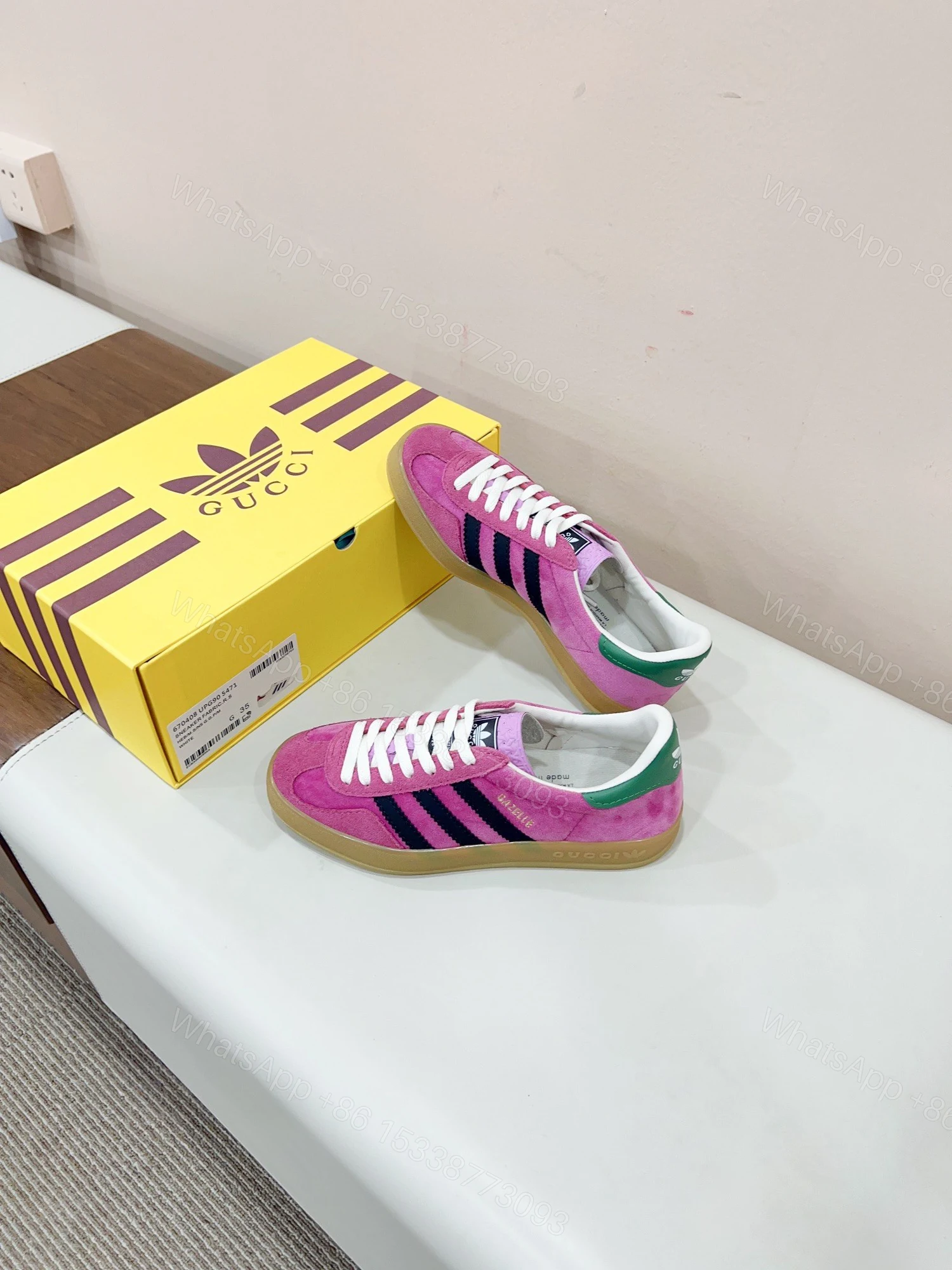 View 4 of Gucci Gazelle Pink Sneaker
