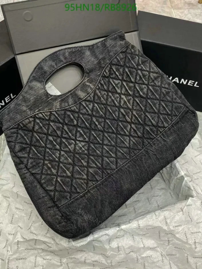 View 2 of Chanel Quilted Flap Denim Black Bag RB89261