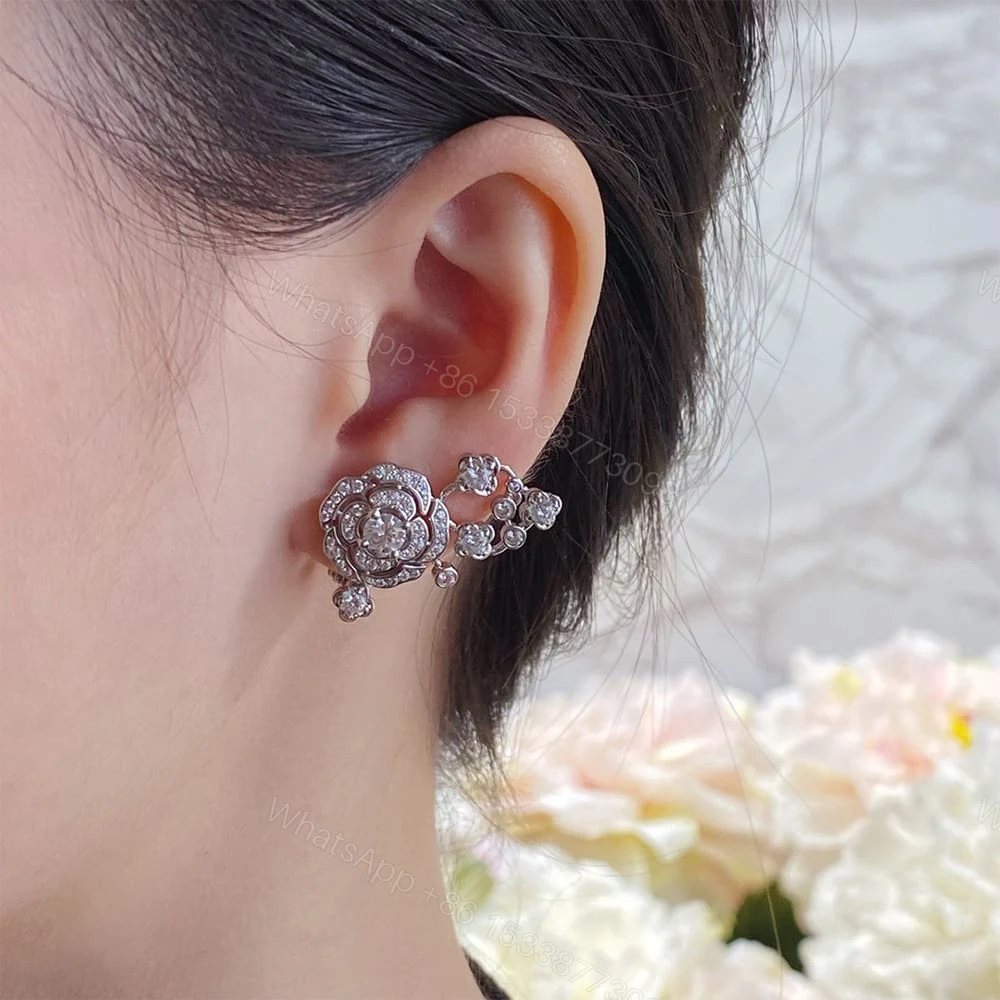 View 7 of CHANEL BOUTON DE CAM??LIA HANGING EARRINGS