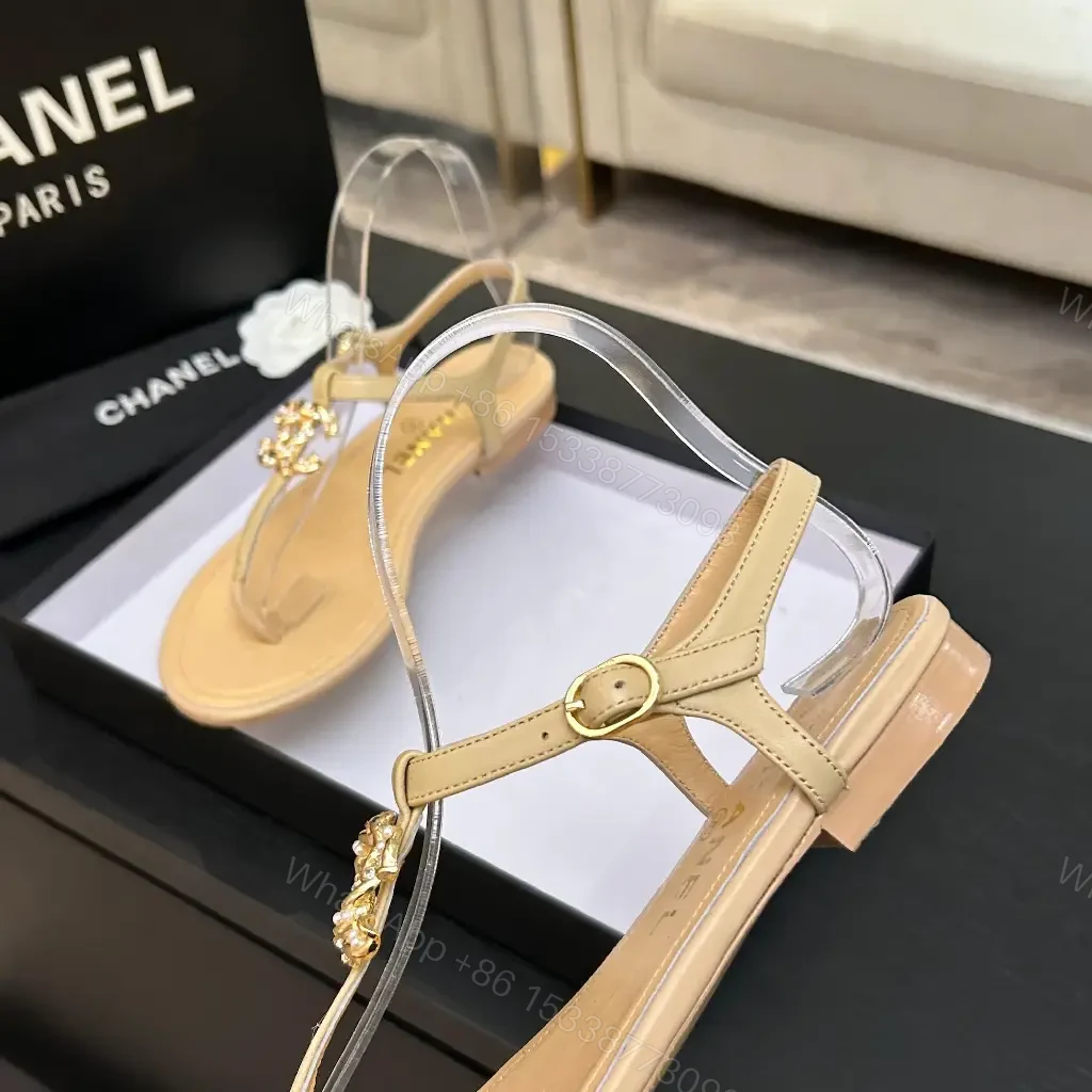 View 10 of Crystal-Embellished Sandals: Minimal Luxury, Transparent Strap Flip-flops