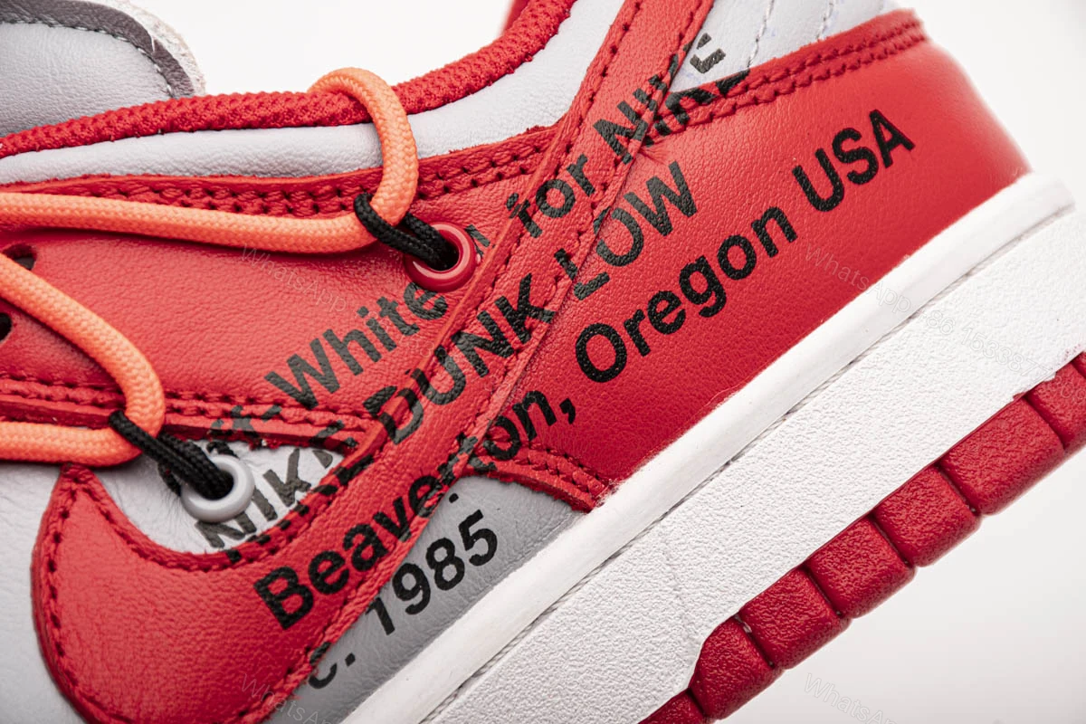 View 13 of OFF White X Nike Dunk Low University Red CT0856-600