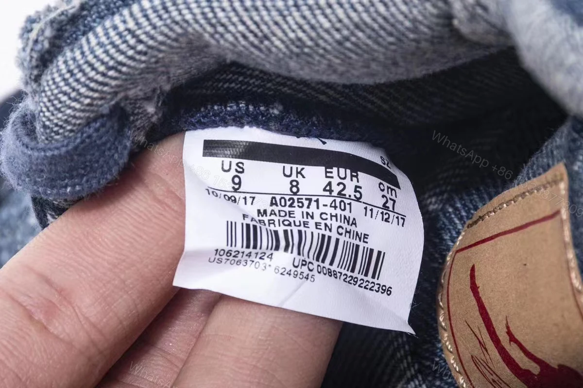 View 8 of Air Jordan 4 Retro Levis Blue Reps