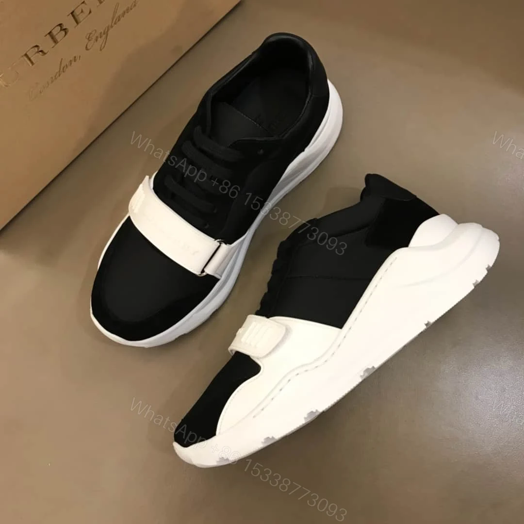 View 3 of BURBERRY SUEDE AND NEOPRENE HIGH-TOP SNEAKERS – BBR20