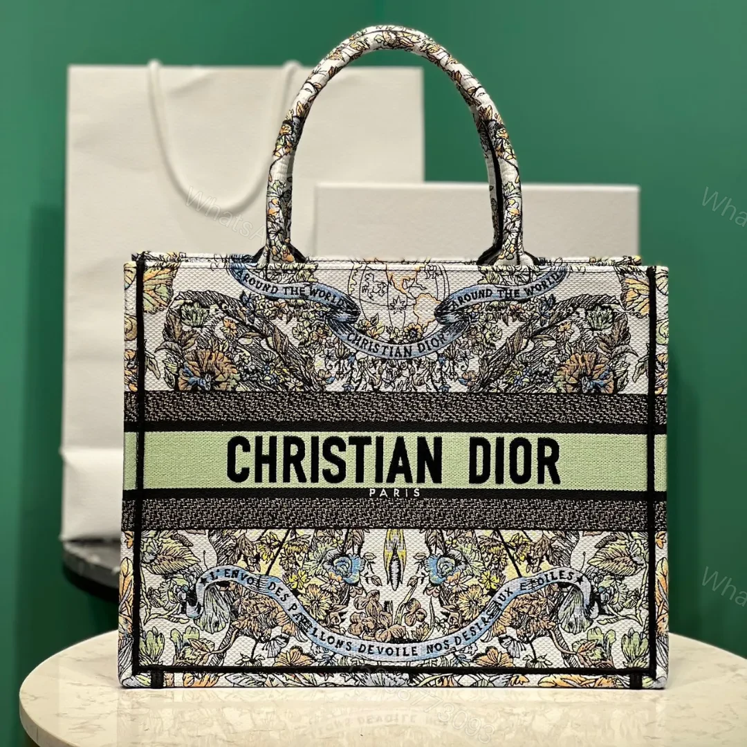 Dior Book Tote Super Quality Women’s Handbag Embroidered Fabric Size 36cm — view 1