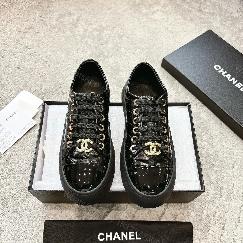 View 3 of Patent Leather High-Top Sneakers with Metallic Logo Hardware