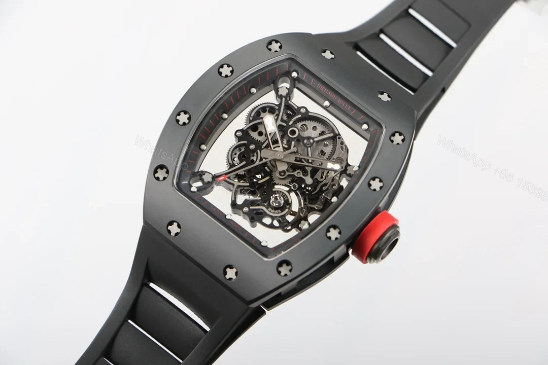 View 2 of Richard Mille RM055 Black Ceramic Integrated RMUL2 White Shock Absorber Edition RM055-BC-WHITE-2100