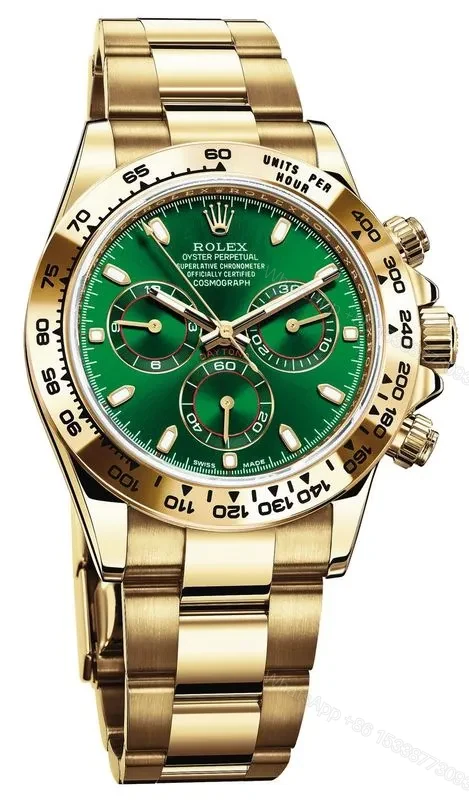 View 2 of Rolex Daytona Yellow Gold Cosmograph Green Dial