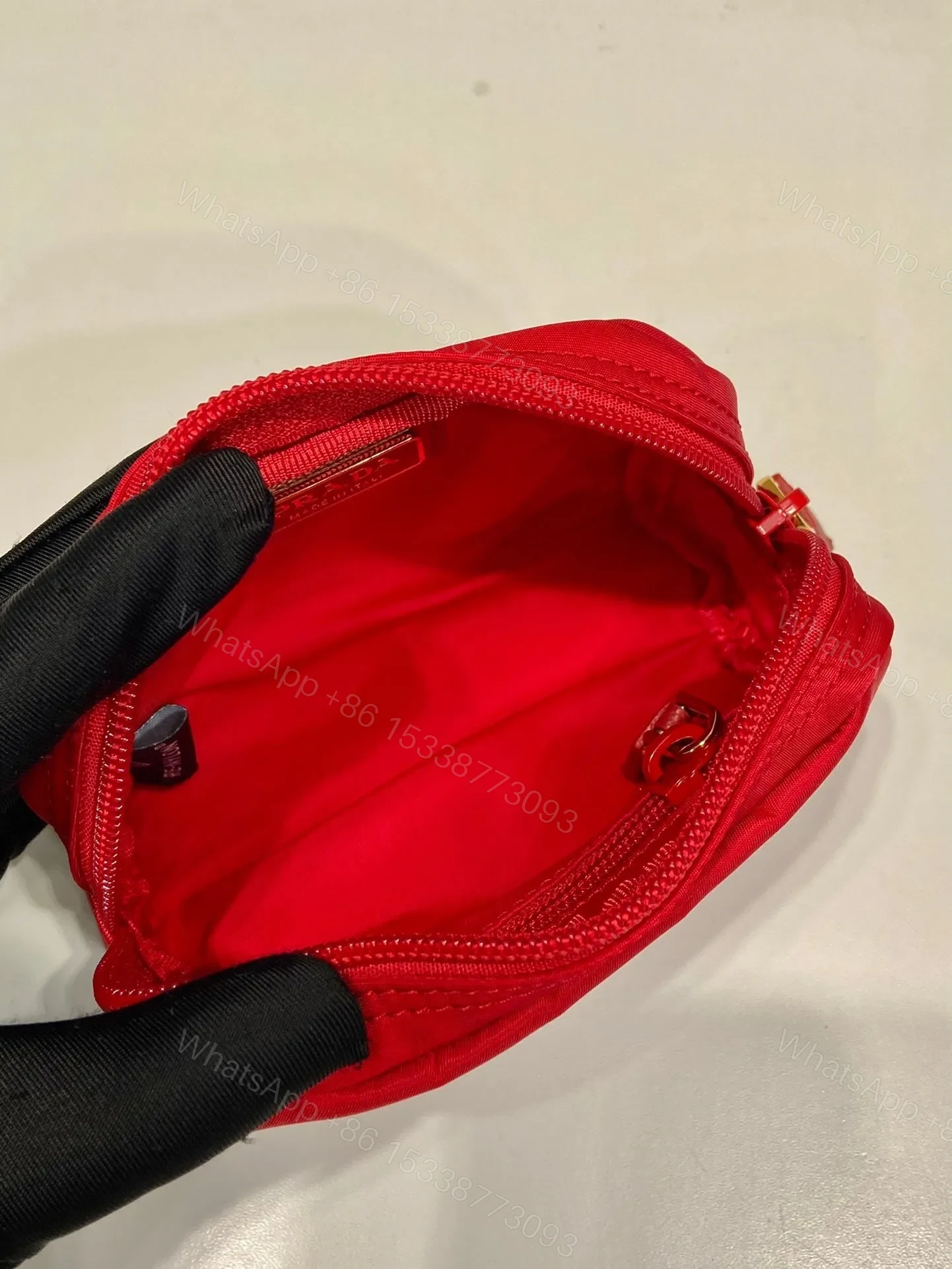 View 6 of CLUTCH 12 IN PASSION RED RE-NYLON