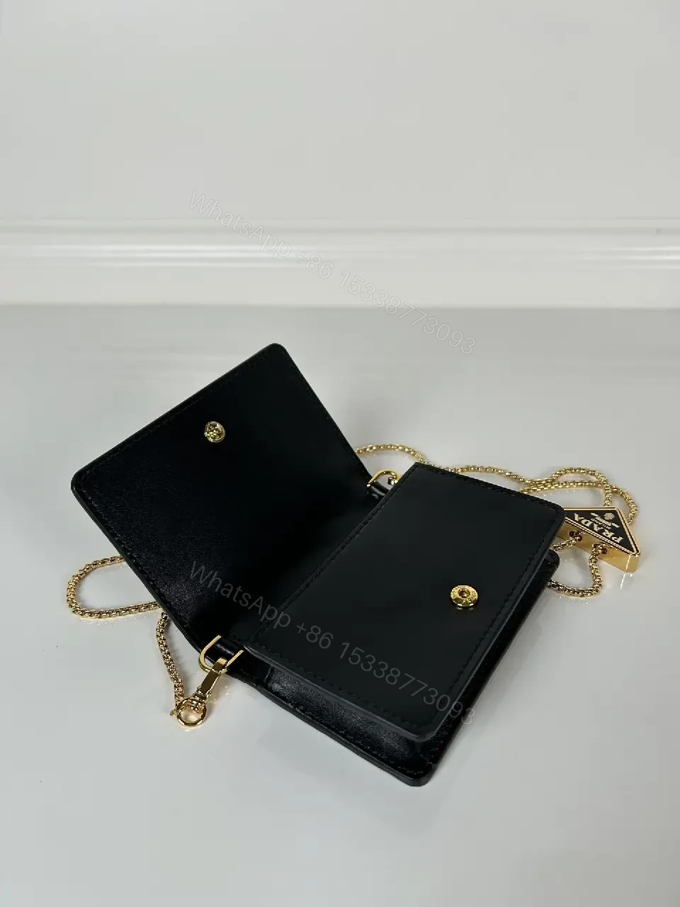 View 4 of Compact Quilted Crossbody – Modern Luxe, Gold Chain Bag