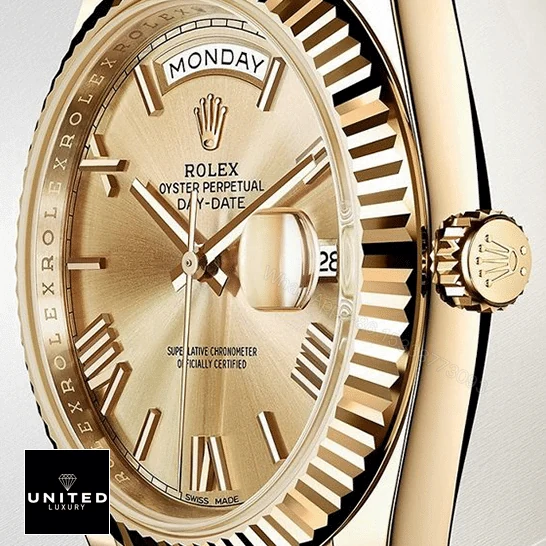 View 7 of Rolex Day-Date II 228238-0007 KW Yellow Gold Champagne Dial Replica