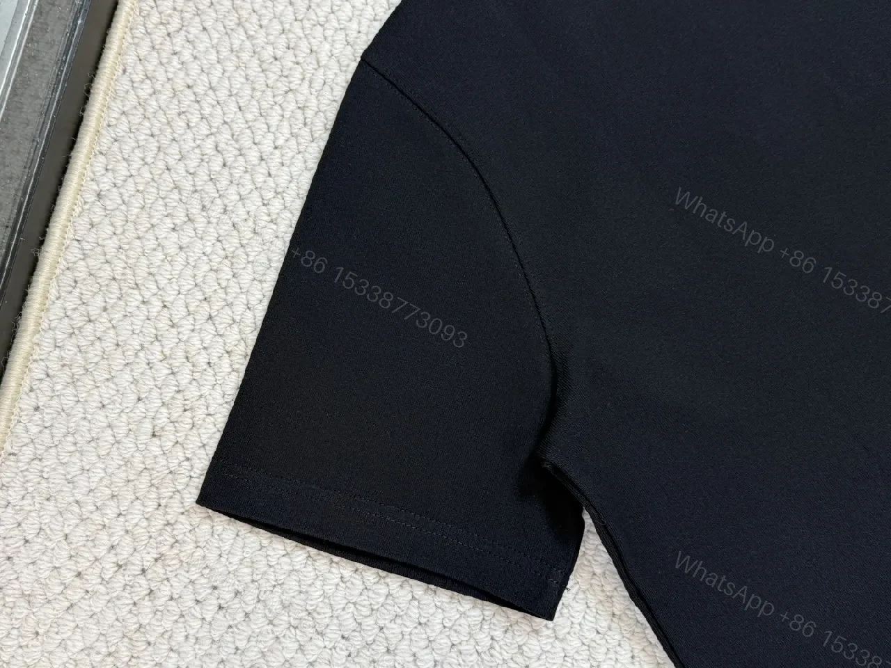 View 7 of [N/A] Bold Navy Cotton Tee with Gold Logo Graphic
