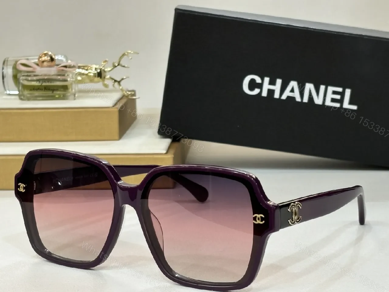 View 6 of Boldly Sophisticated Sunglasses: Oversized Tortoise Frames with Chanel Detailing