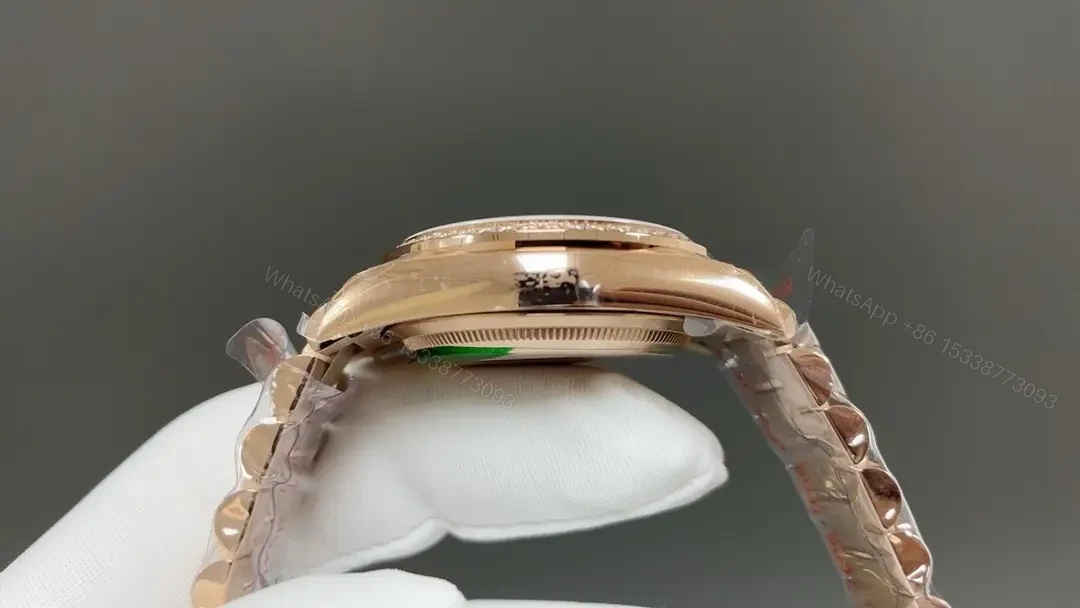 View 5 of Rolex Day-Date 36 Everose Gold Diamond Brown Ombré-Diamond President 128345RBR-0040