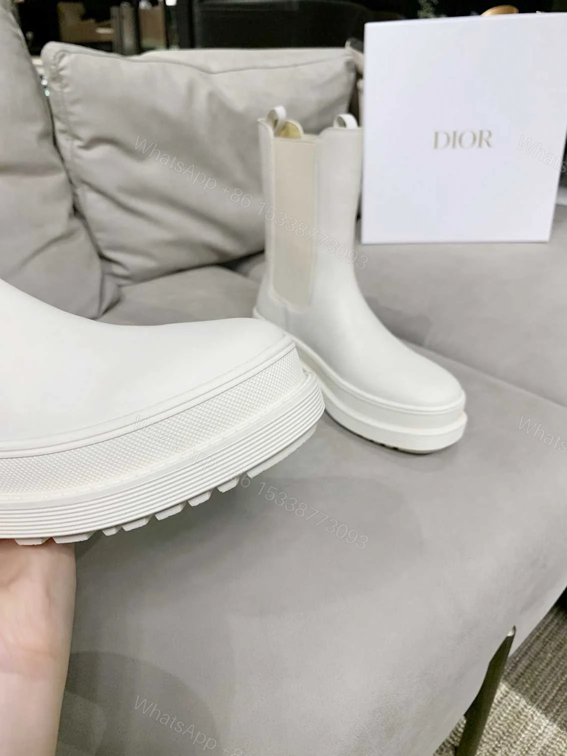 View 6 of DIOR TRIAL ANKLE BOOTS LEATHER WHITE