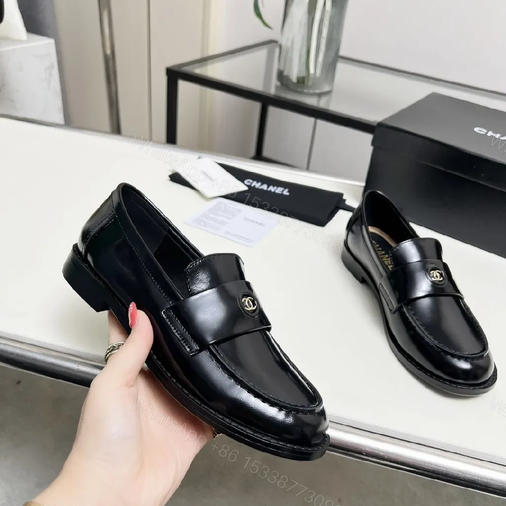 View 3 of Elegant Leather Loafers with Signature Hardware - All-Day Comfort