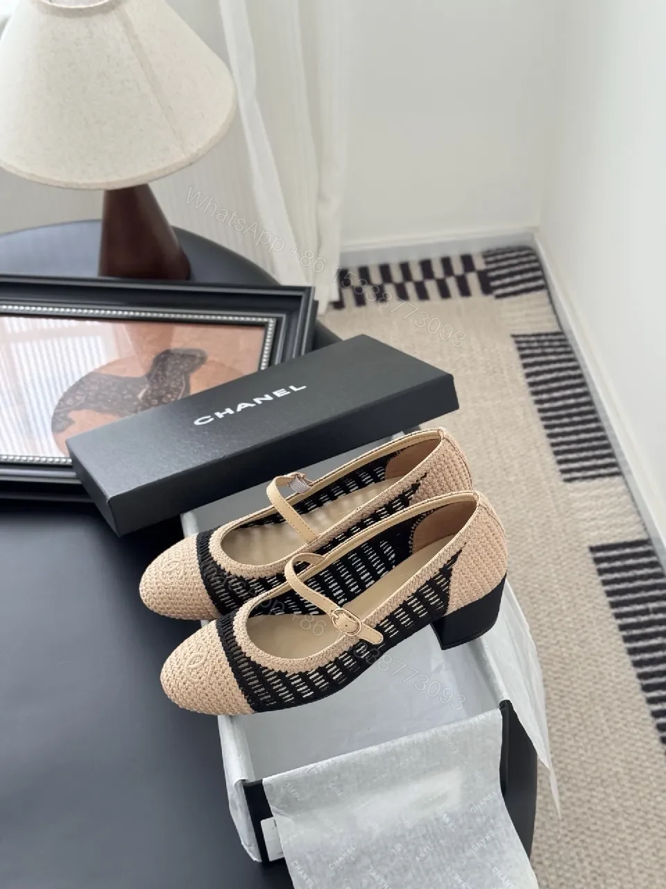 View 6 of Two-Tone Knit Mary Jane Heels: Sleek, All-Day Comfort