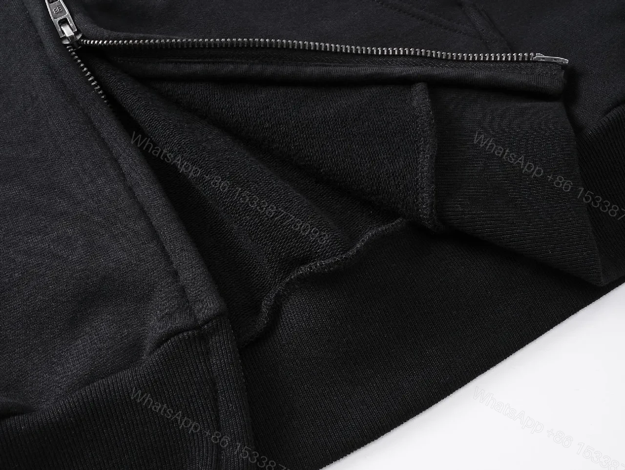 View 10 of Black Cotton Oversized Hoodie - Red Graphic, Luxe Streetwear Design