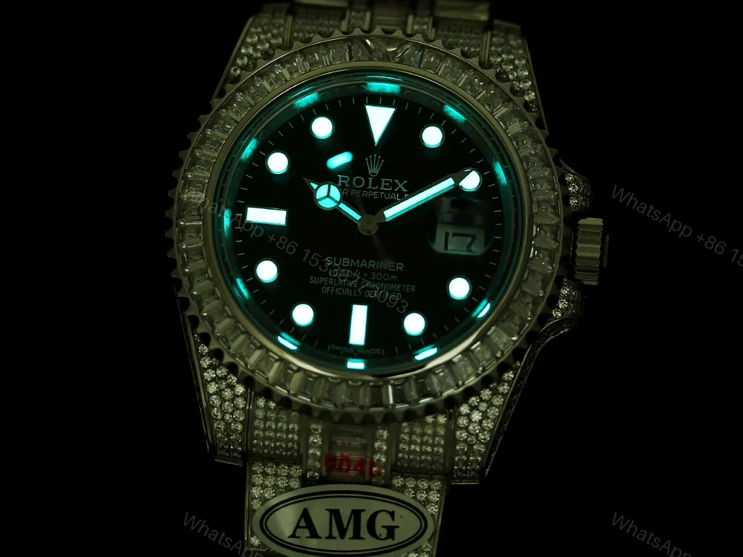 View 5 of Rolex Submariner Black Pavé 40mm Replica RG-ROLEX-SUB-BLACK-PAVE-40