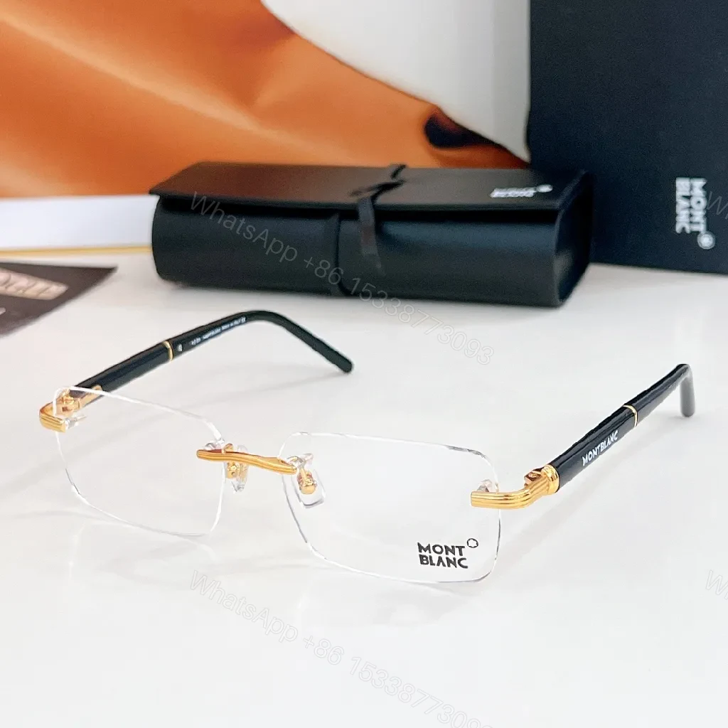 View 8 of Rimless Shield Sunglasses Gold Accents - Luxury Style Feature