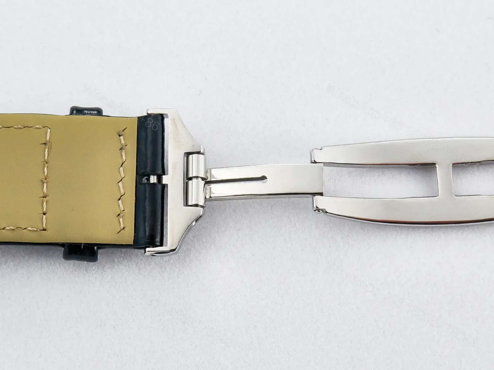 View 24 of Reverso Classic Duoface Small Seconds SS MGF Best Edition White Guilloché Dial on Black Leather Strap A854A