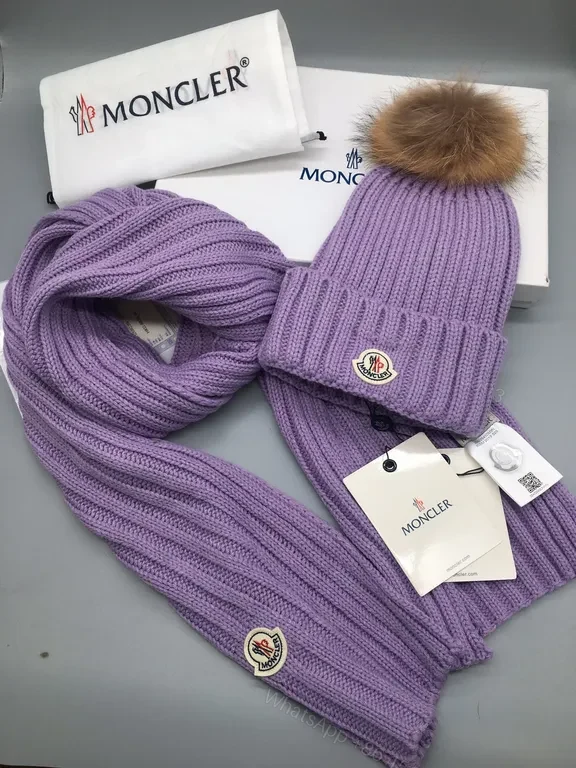 View 6 of Moncler Knit Scarf & Beanie Set: Warmth & Texture