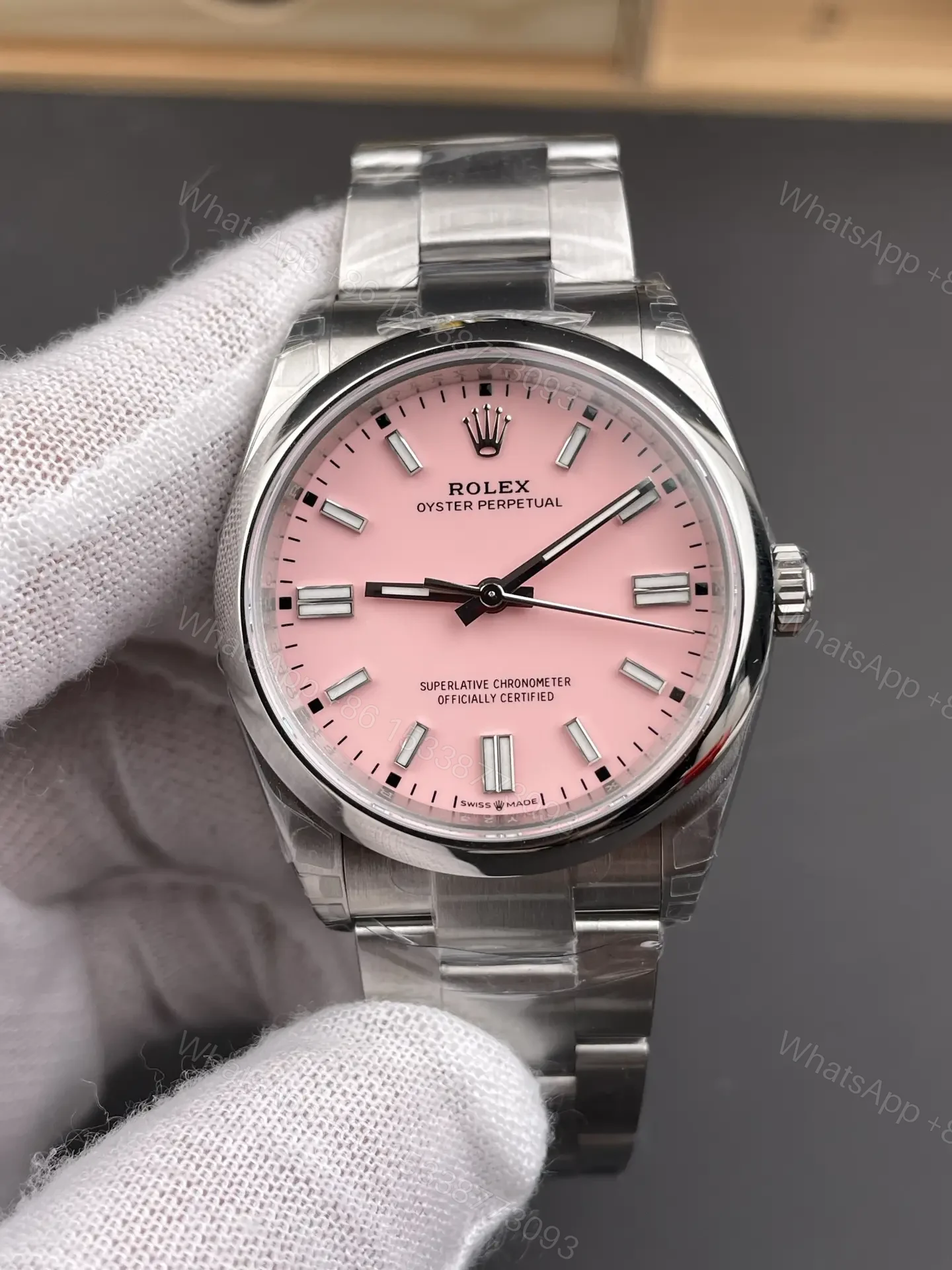 View 3 of Rolex Oyster Perpetual 36 126000 Pink Dial Watch 126000-0008
