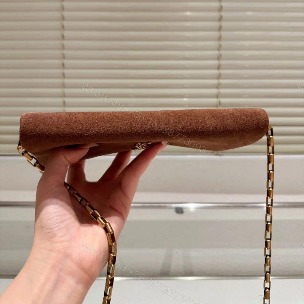 View 5 of Saint Laurent Reversible Kate Medium In Suede Brown 22Cm 5538041S78W7761