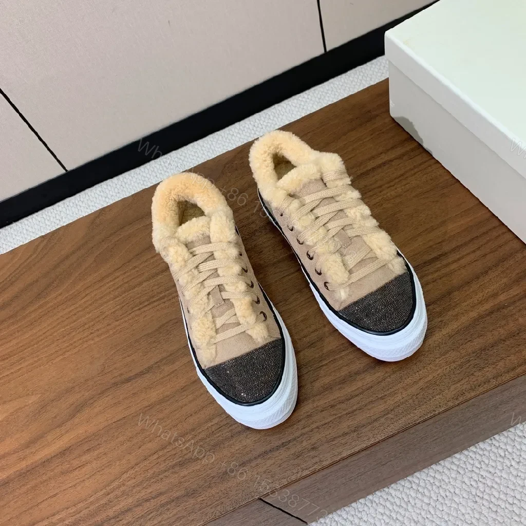 View 5 of Beige Faux-Shearling Sneaker: Luxe Chunky High-Tops
