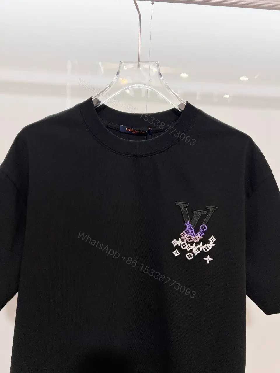 View 6 of Black Cotton Tee Classic – Subtle Emblem, Everyday Luxe