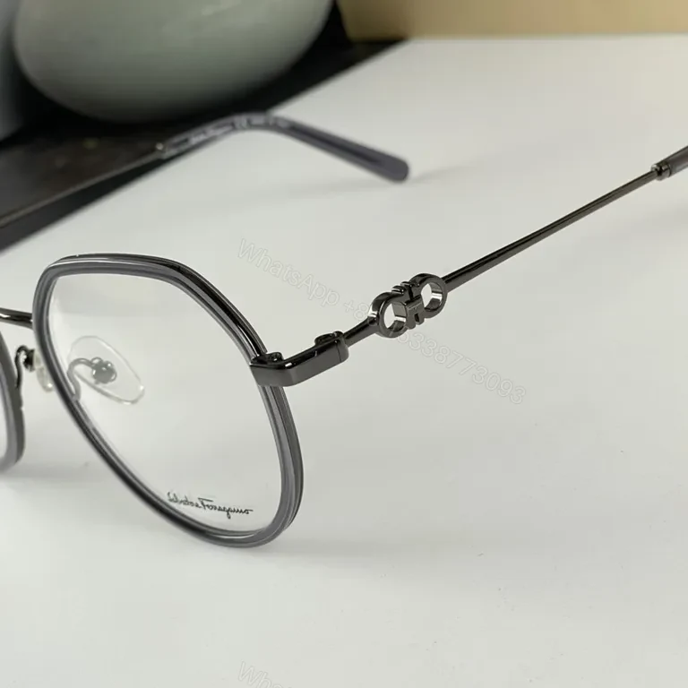 View 4 of Ferragamo Rose-Gold Round Frames with Gancini Details