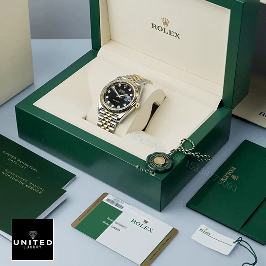 View 8 of Rolex Datejust 69173 Lady Diamond Black Dial Replica