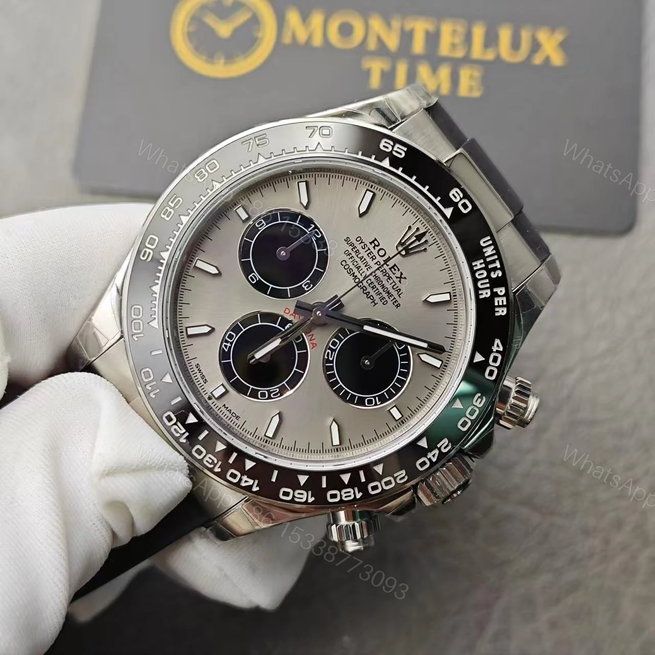 View 11 of Replica Rolex Daytona Ghost Oysterflex Grey 116519 Super Clone Watch