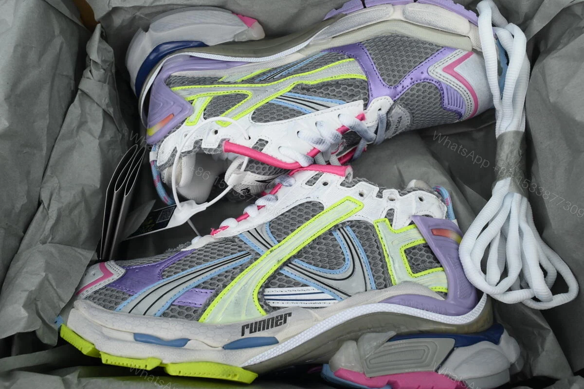 View 5 of Balenciaga Runner Sneaker Pink Blue Purple 772767 W3RNY 0361