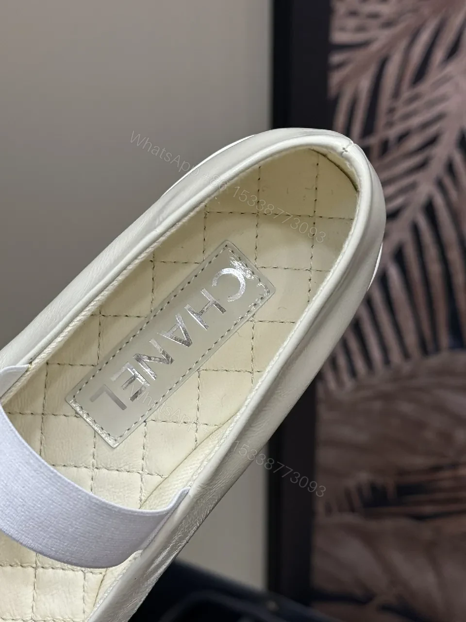 View 4 of Soft Neutral Patent Flats, Quilted Insole, All-Day Comfort