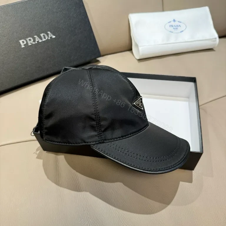 View 8 of Minimalist Luxe Nylon Cap â€” Prada Logo, Unisex, Durable