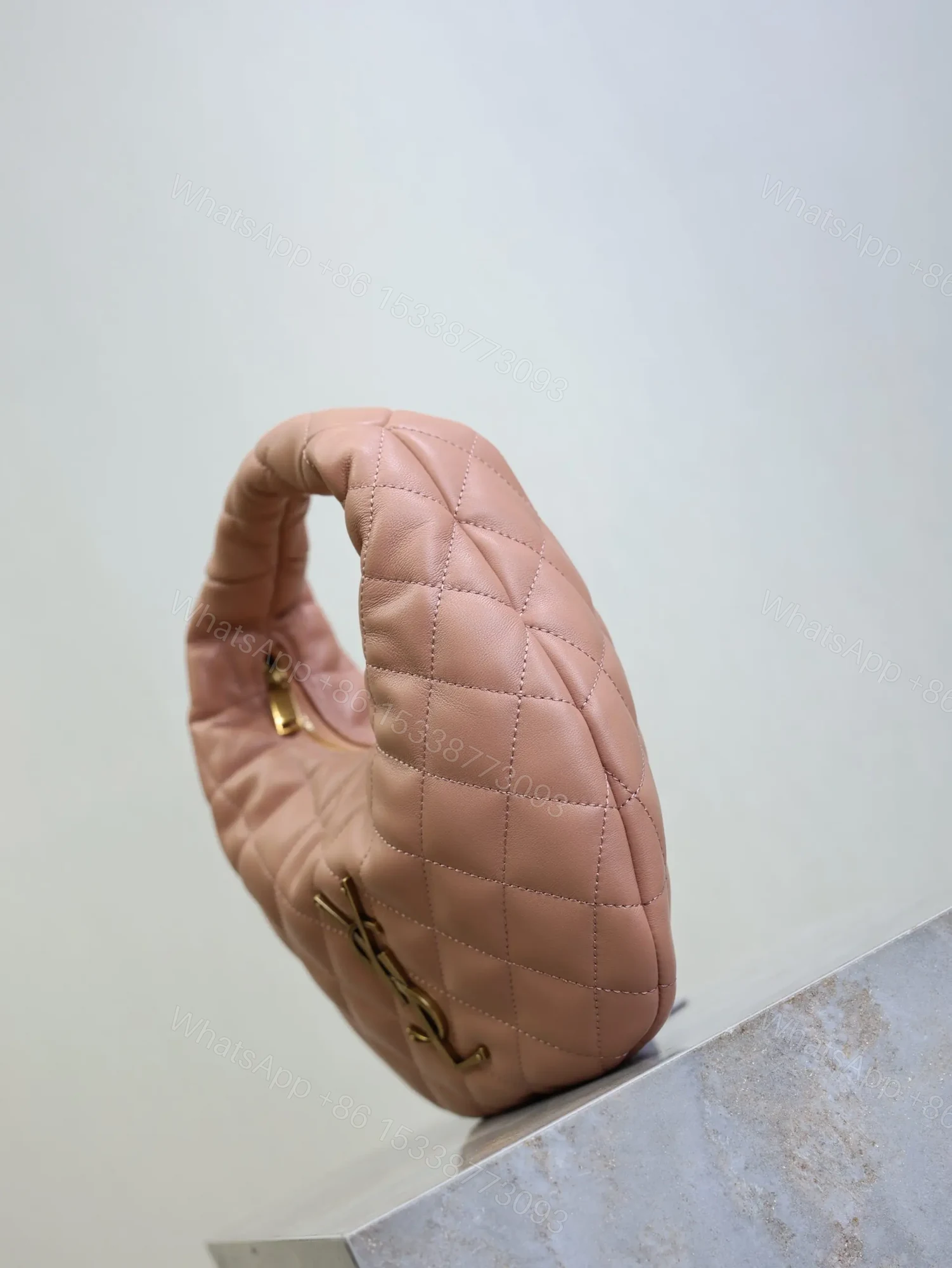 View 5 of YSL 25S ICARINO 17 IN HORTENSIA QUILTED GOLD HARDWARE