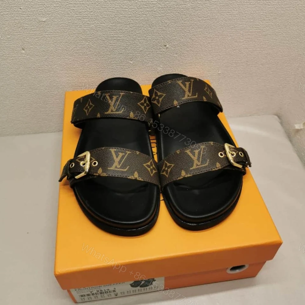 View 2 of Louis Vuitton Bomdia Flat Mule Brown 1A3R5M
