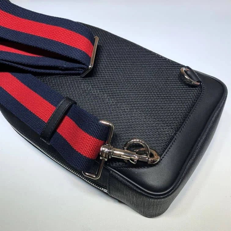 View 5 of GUCCI ALL OVER PRINT MESSENGER BAG BLACK – GBC31