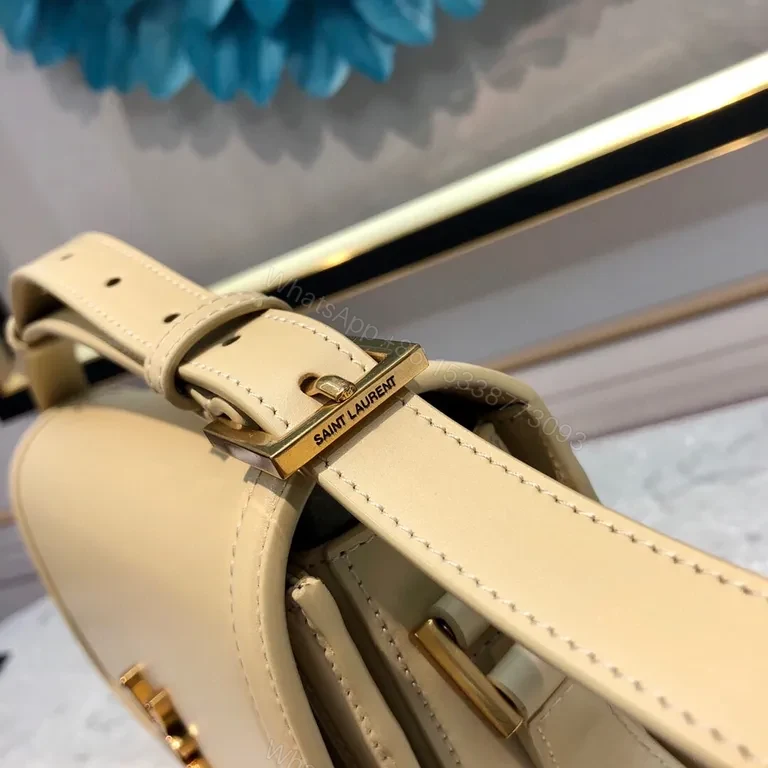 View 2 of Refined Leather Crossbody: Y-Accent Designer-Inspired Bag