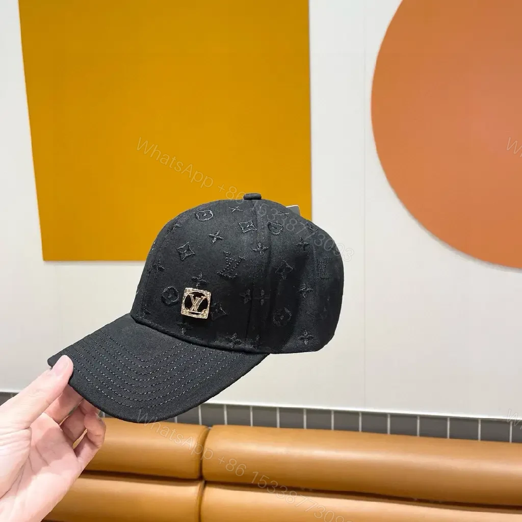 View 6 of Patterned Cap with Subtle Luxe Branding Cap - Textured Monogram, Gold Plaque