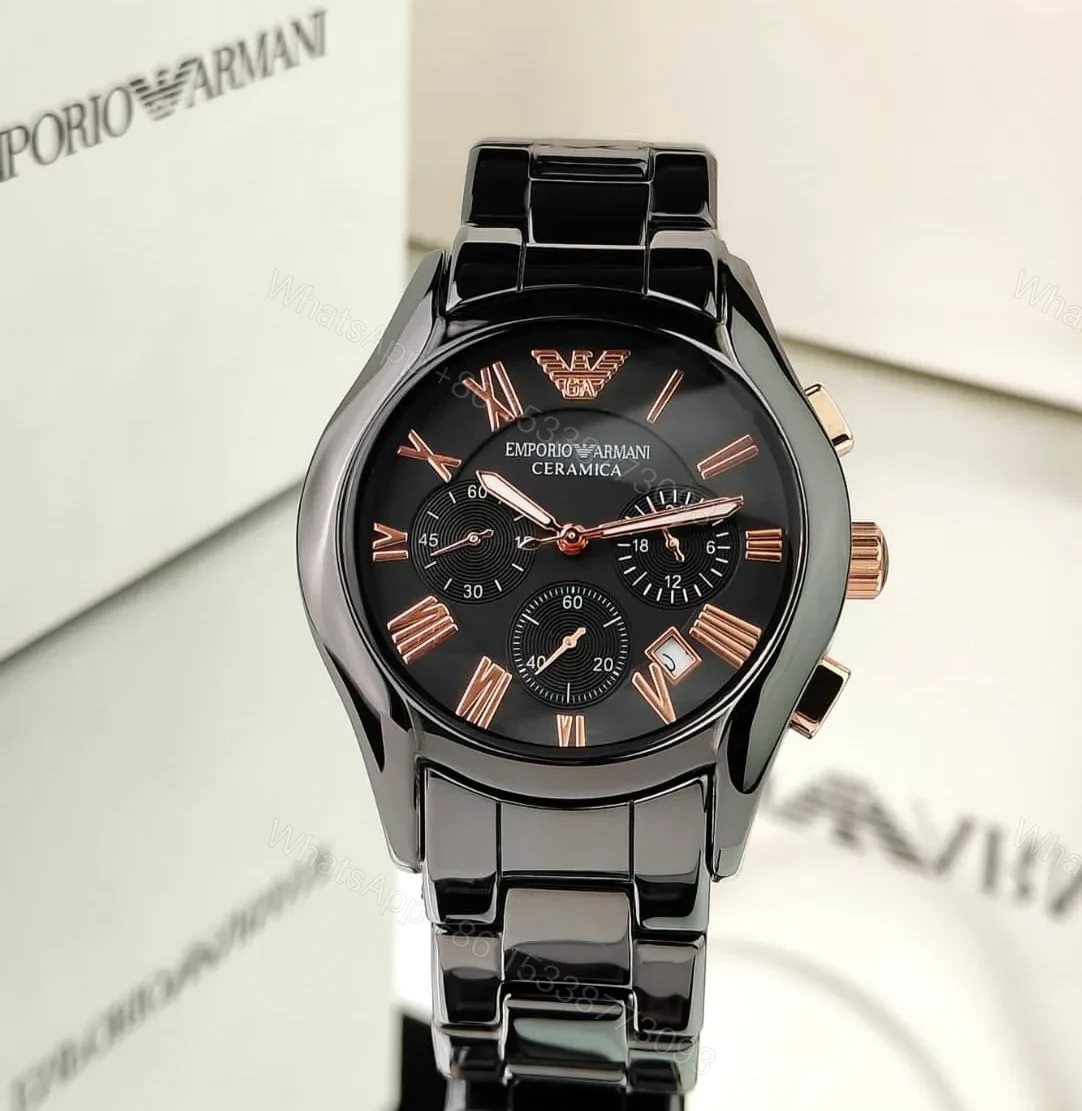Emporio Armani AR1410 Black Ceramic — view 1