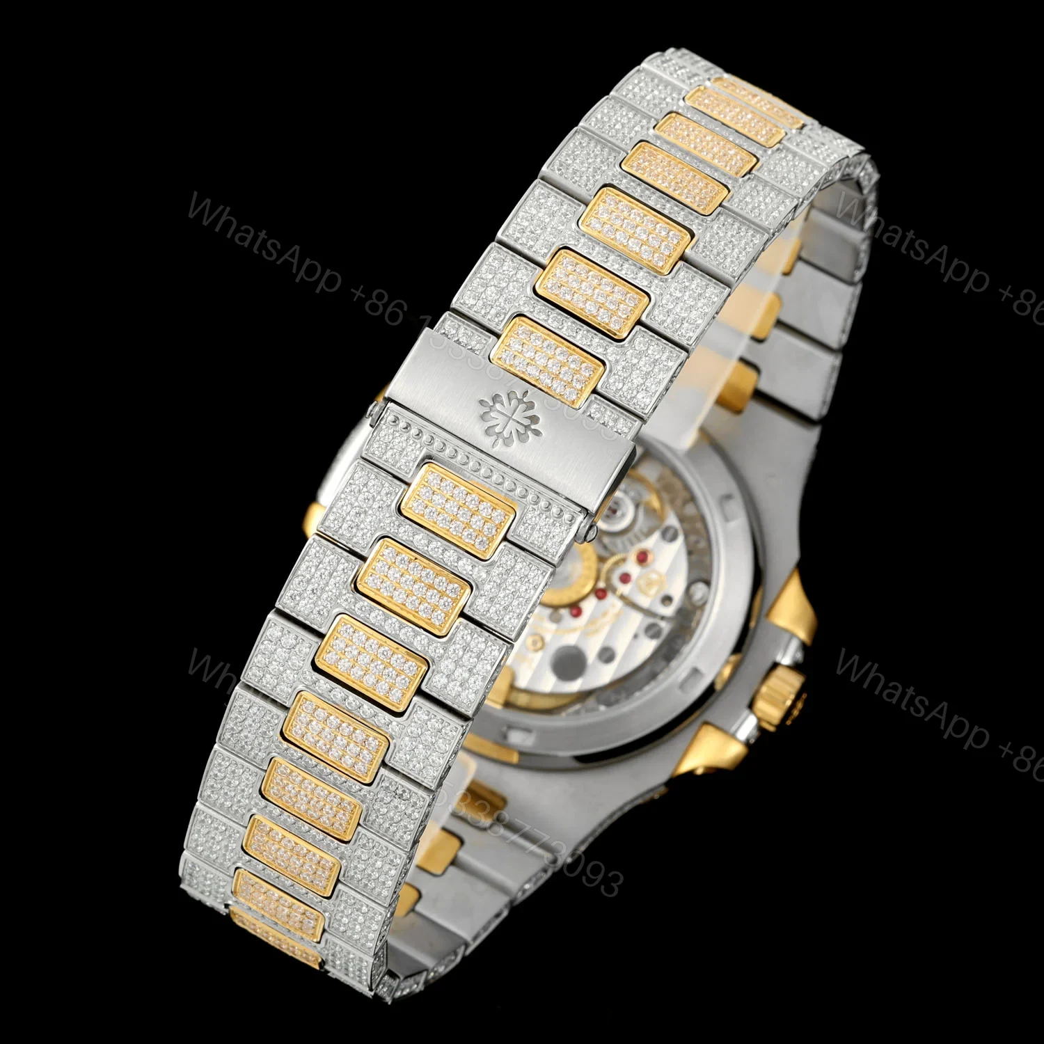 View 6 of Patek Philippe Nautilus 5711 BD1 Full Diamond Pavé Watch 40mm Luxury Edition AMG-PP-BD1-5711-2600-FULL-DIAMOND