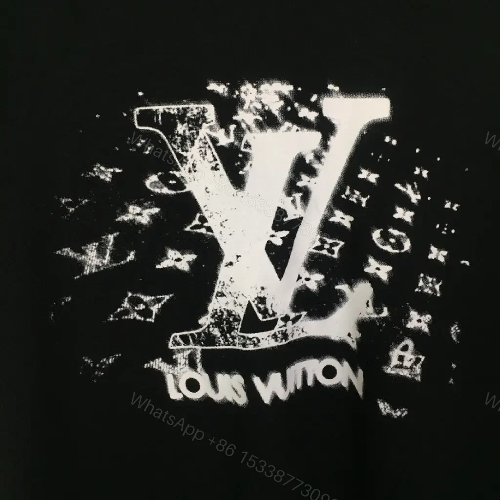 View 3 of Black Cotton Graphic Tee - Luxe-Look, Everyday Statement Tee